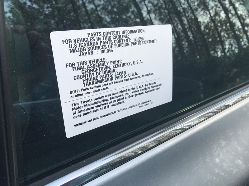 Illustration for article titled Sticker saves Camry